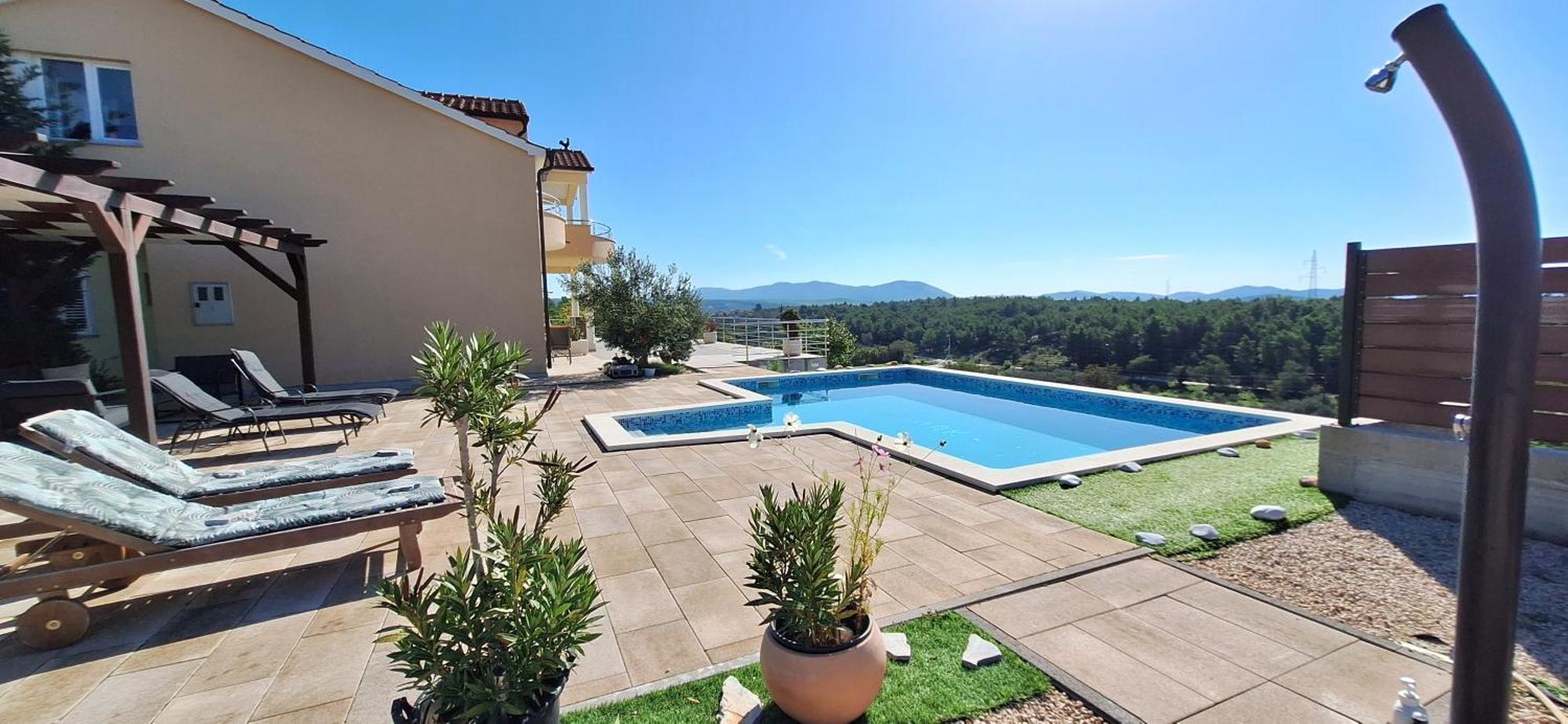 Villa Scolopax Rusticola Skradin With Heated Pool Zewnętrze zdjęcie
